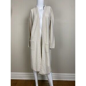 Olsen Europe Long Sleeve Open Cardigan In Ivory Size XS $250